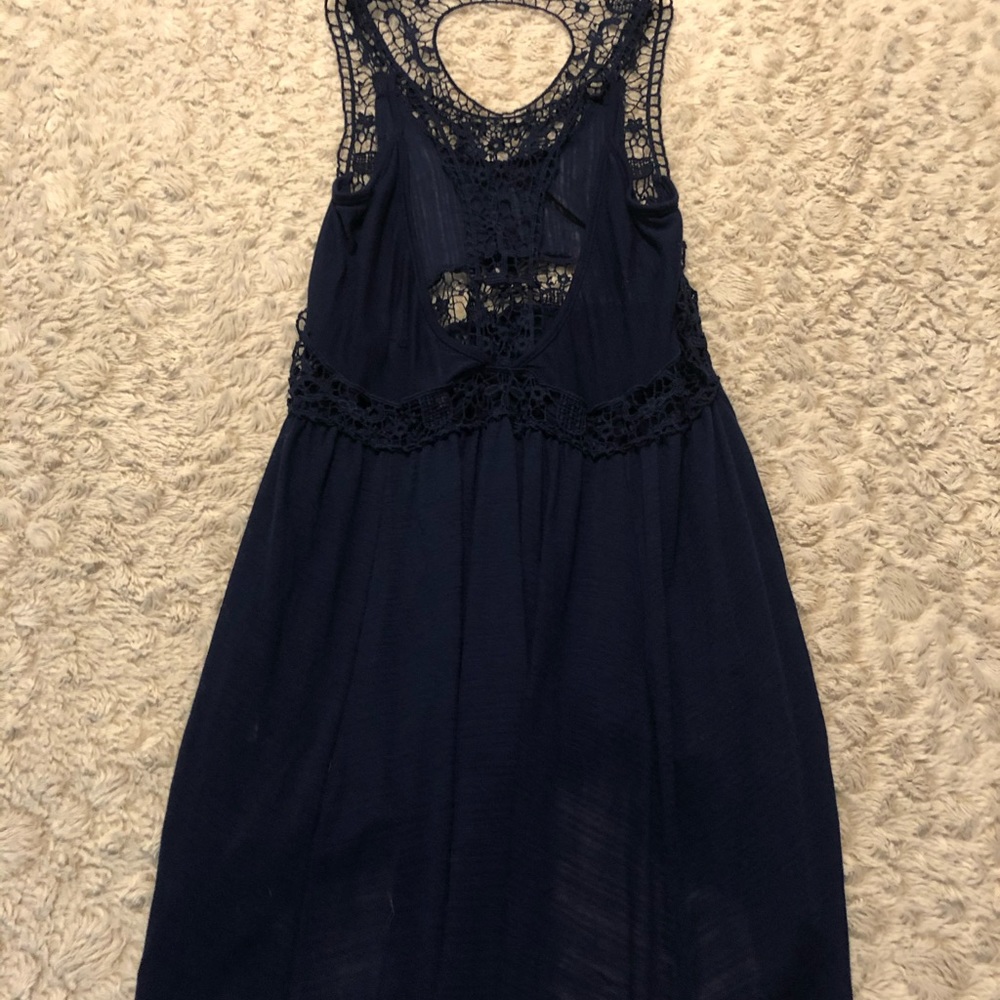 Blue lace dress